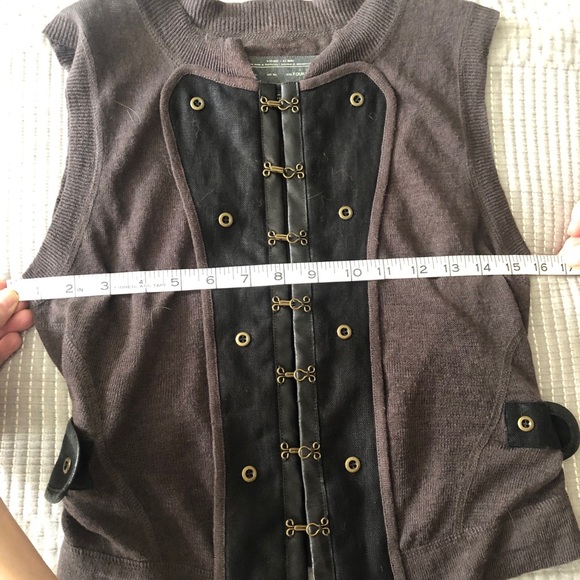 Allsaints brown cotton top from London - Picture 8 of 9